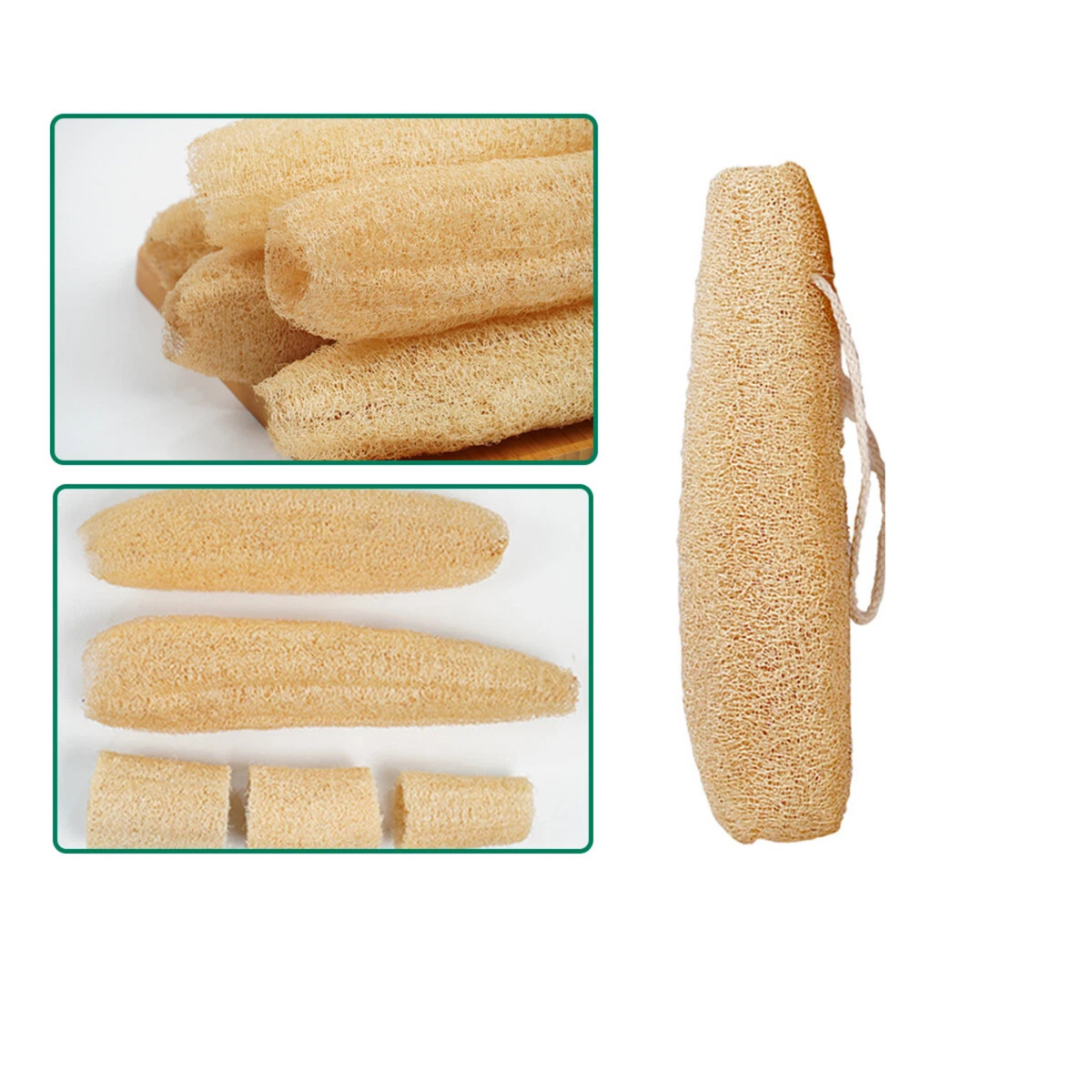Loofah Sponge Shower Brush Body Scrubber Natural Exfoliating Bath Cleaner