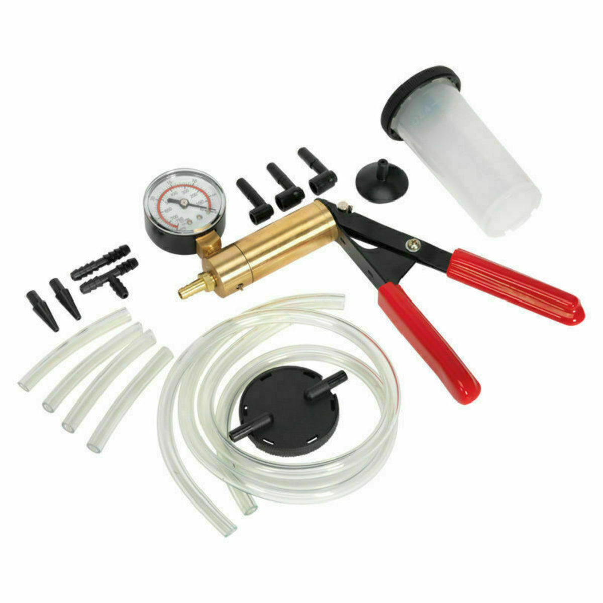 Car Motorbike Vacuum Pump Kit Hand Held Brake Bleeder Tester Set