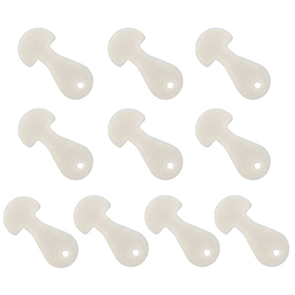 10x Trolley Token Shopping Cart Token Removable Trolley Token White