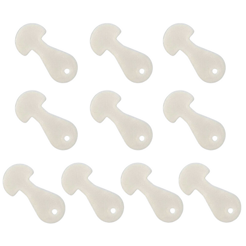 10x Trolley Token Shopping Cart Token Removable Trolley Token White