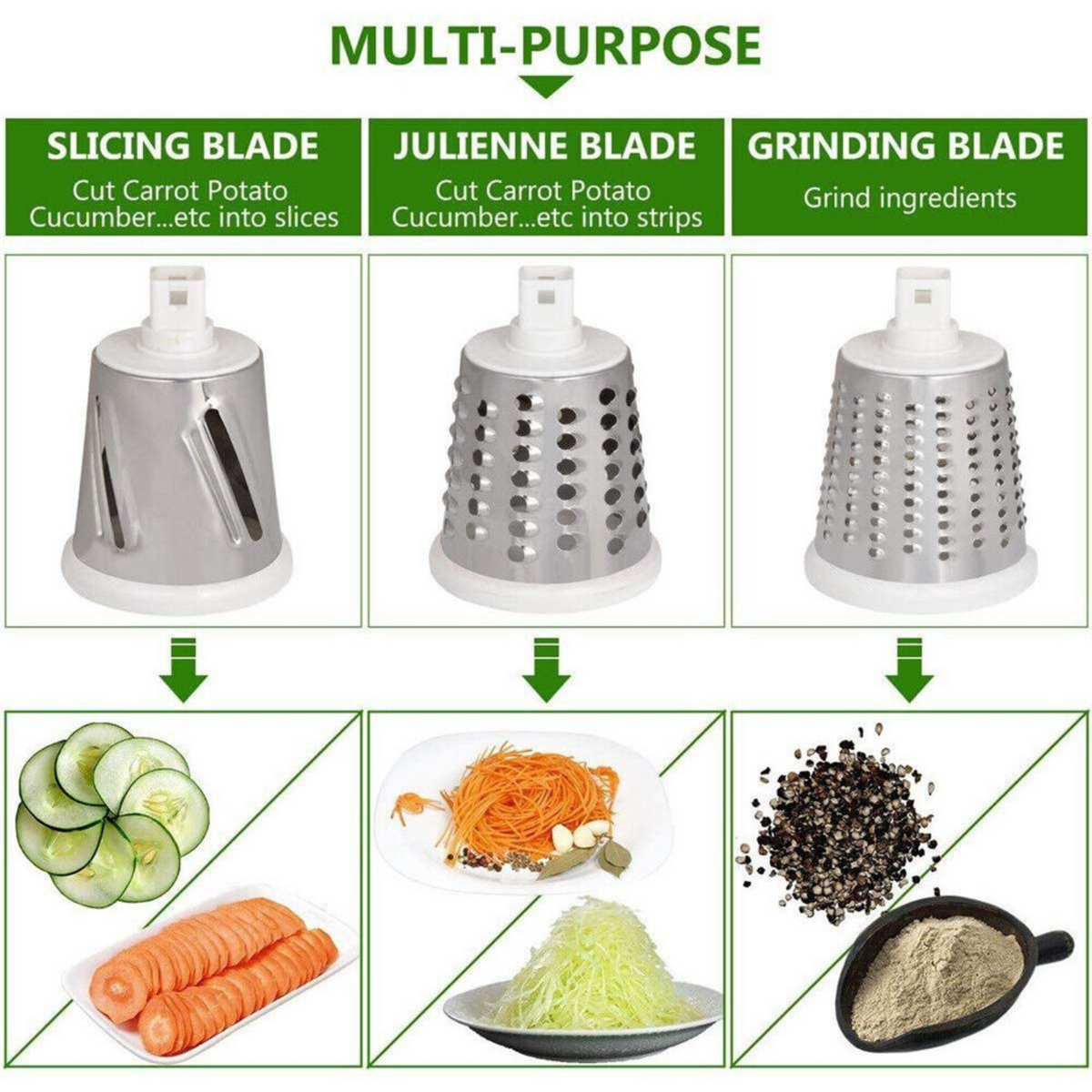 Chopper Slicer Fruit Cutter Kitchen Vegetable Food Manual Rotary Drum Grater