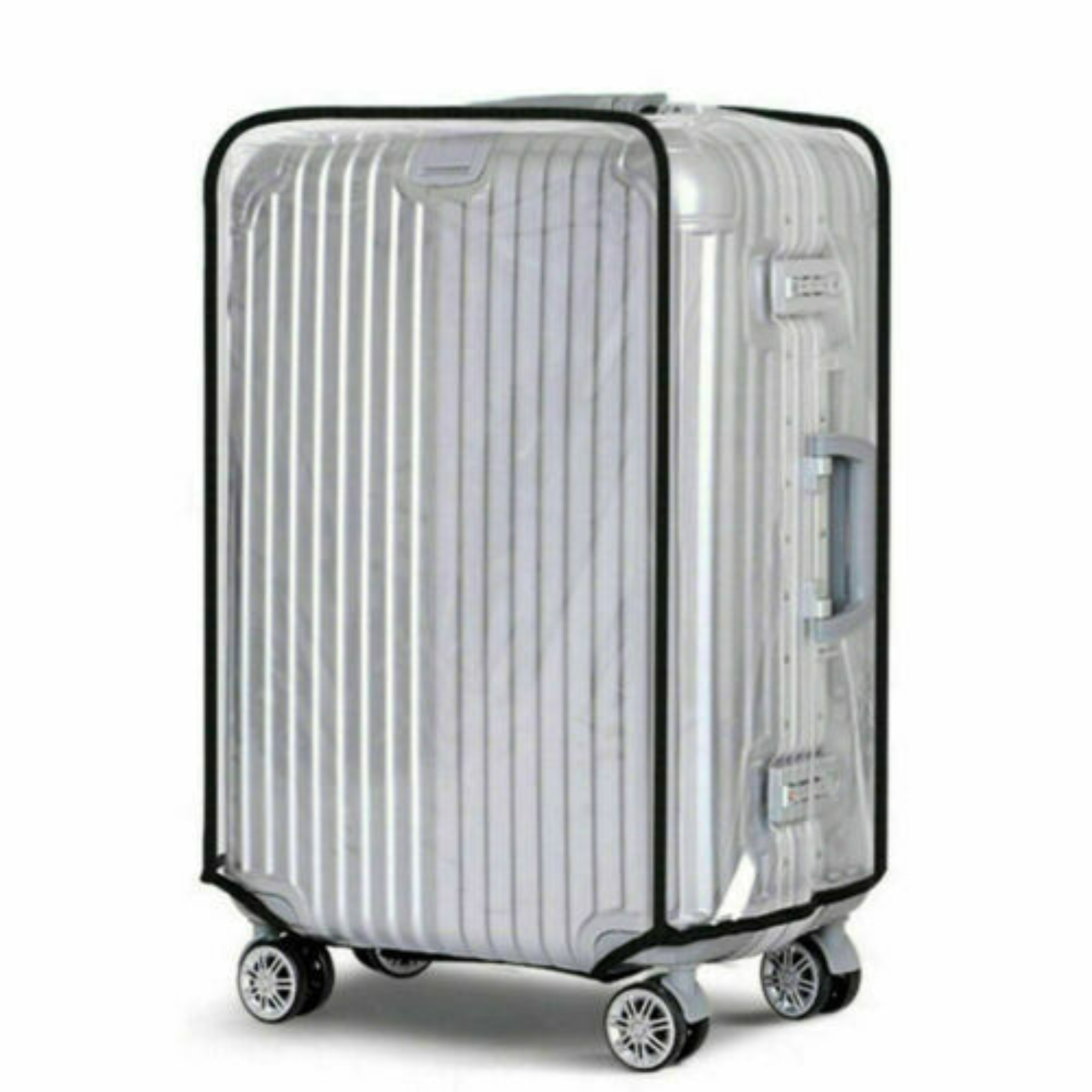 30" Clear PVC Travel Luggage Protector Transparent Waterproof Suitcase Cover