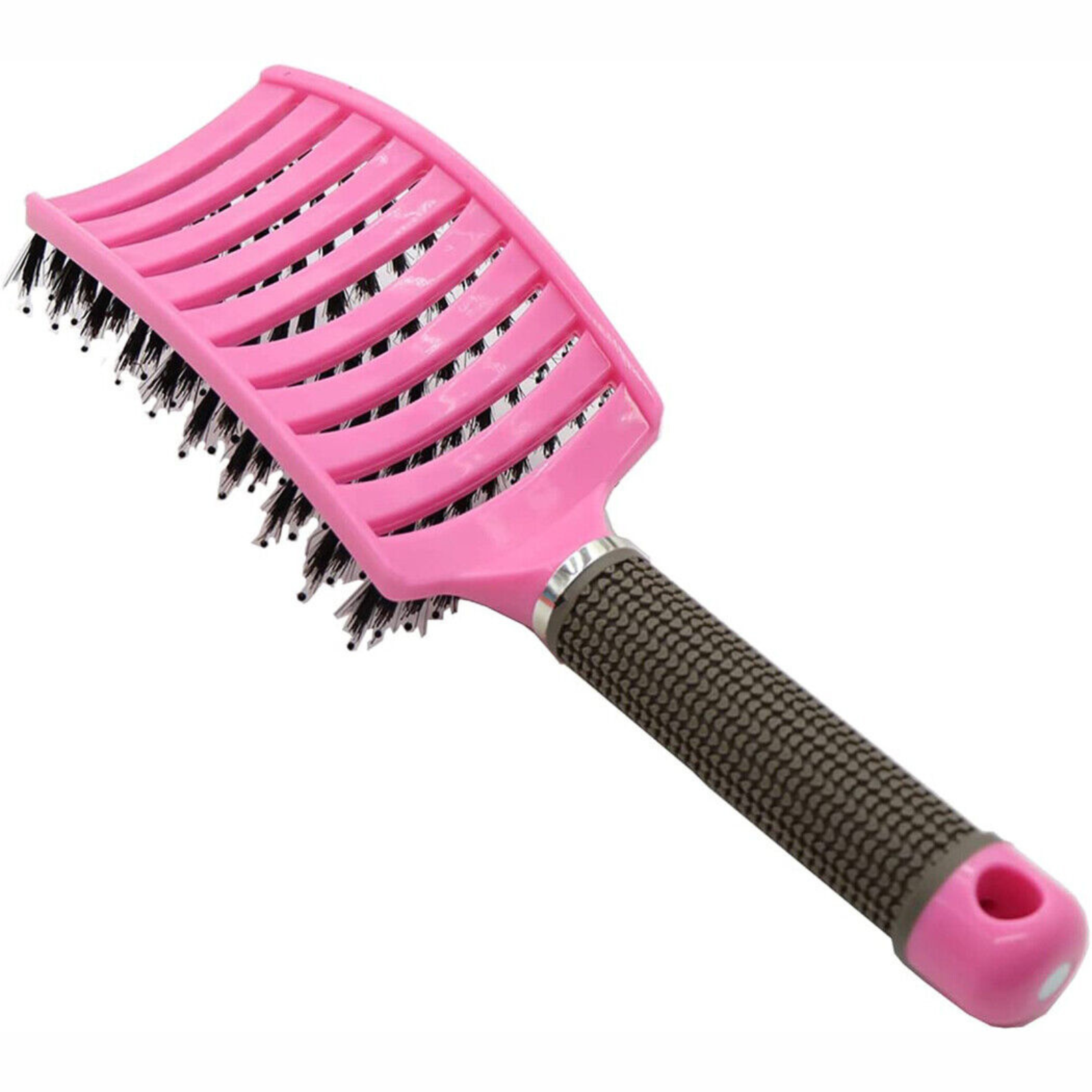 Head Scalp Massage Comb Detangle Nylon Boar Bristle Brush Smooth Hair