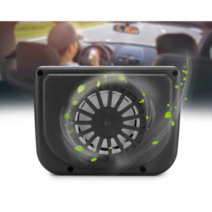 Solar Car Window Fan Power Vent Air Auto Ventilator Energy Efficient