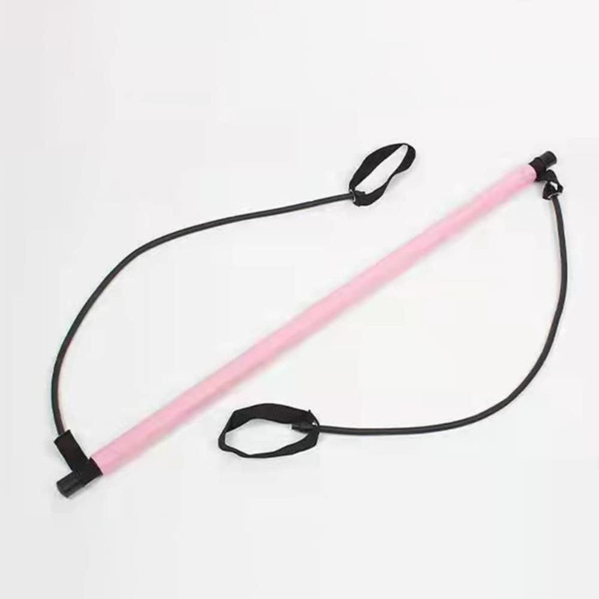 Pilates Stretch Rope Yoga Exercise Bar Portable Exercise Trainer Rope Pink