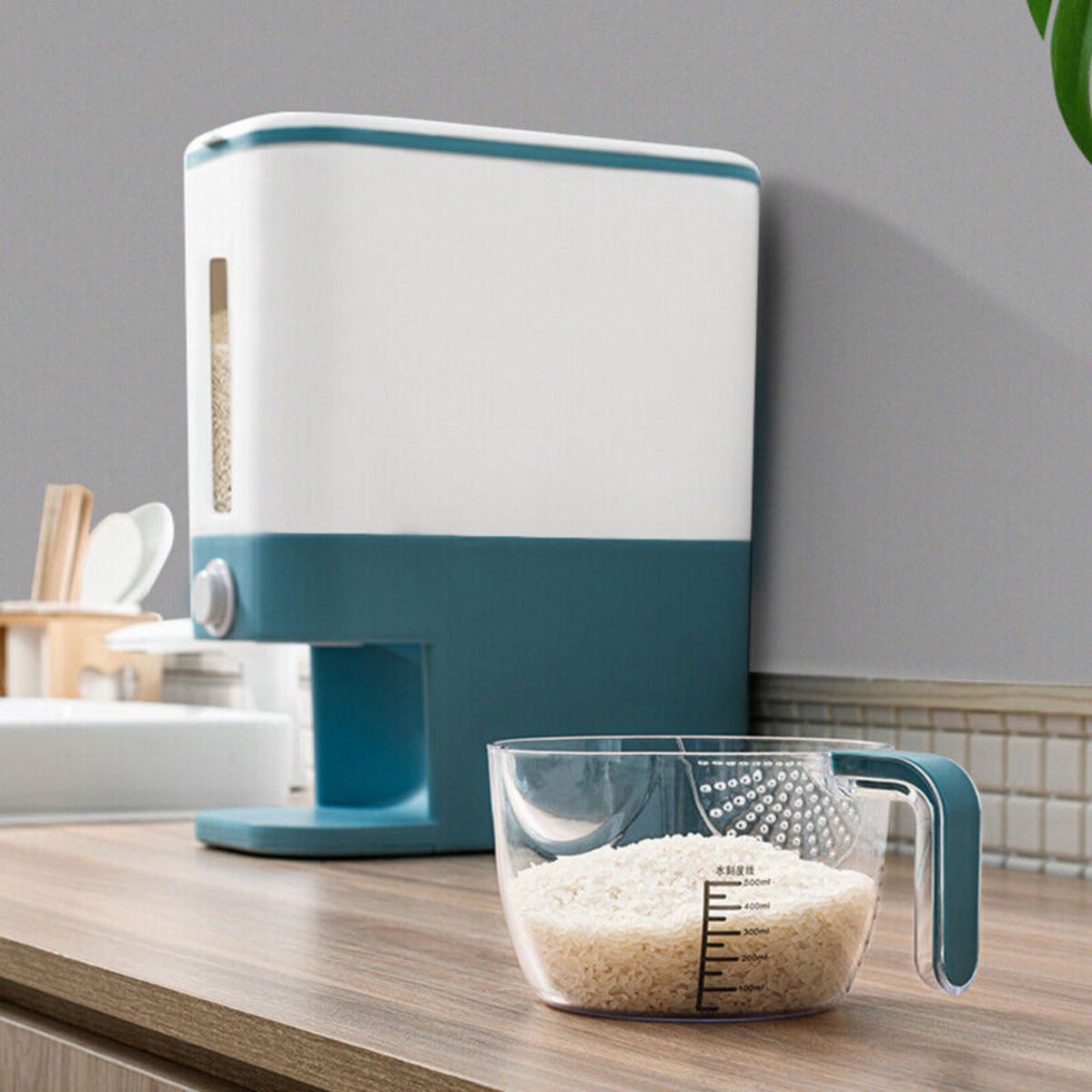 Kitchen Food Rice Container 12Kg Auto Grain Case Cereal Dispenser Storage Box