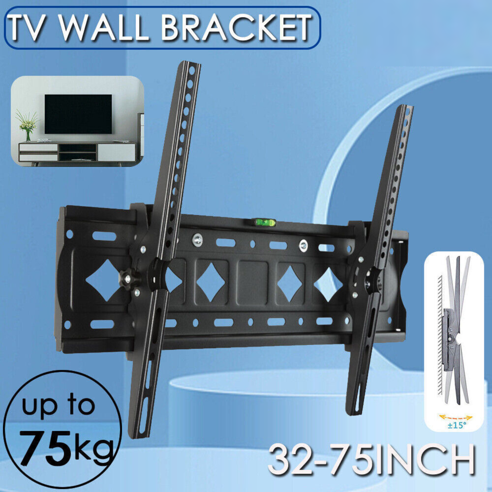 Tilt Slim TV Wall Mount Bracket LCD LED 32 40 42 47 50 55 60 62 65 70 75 inch
