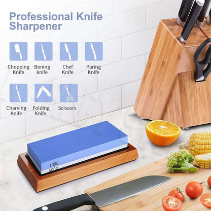 Sharpening Stone Dual Whetstone 1000/6000 Grit Water Wet Stone Sharpener