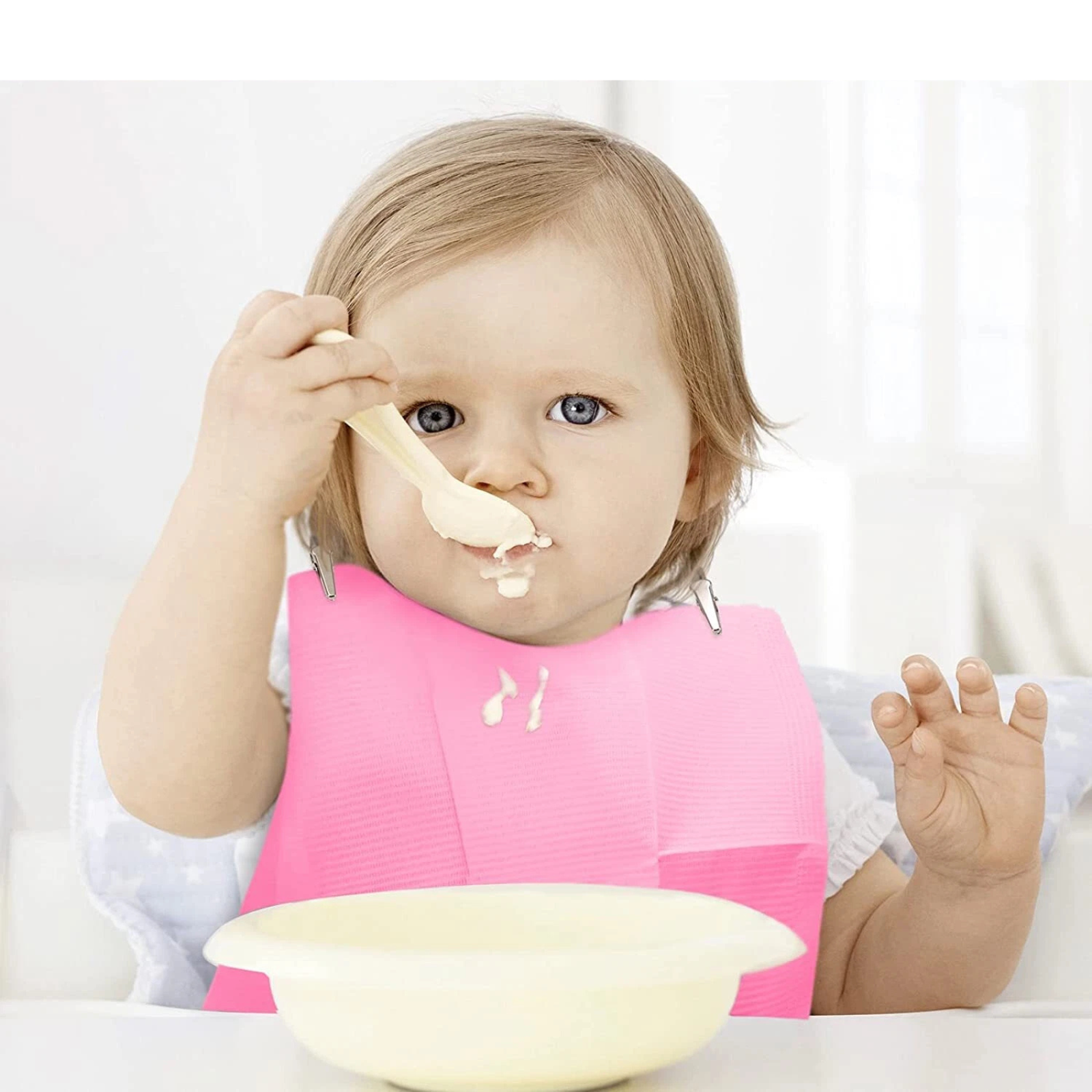 Dental Medical Bibs Pink 125x for Manicure Tattoo Spa and Salon Use