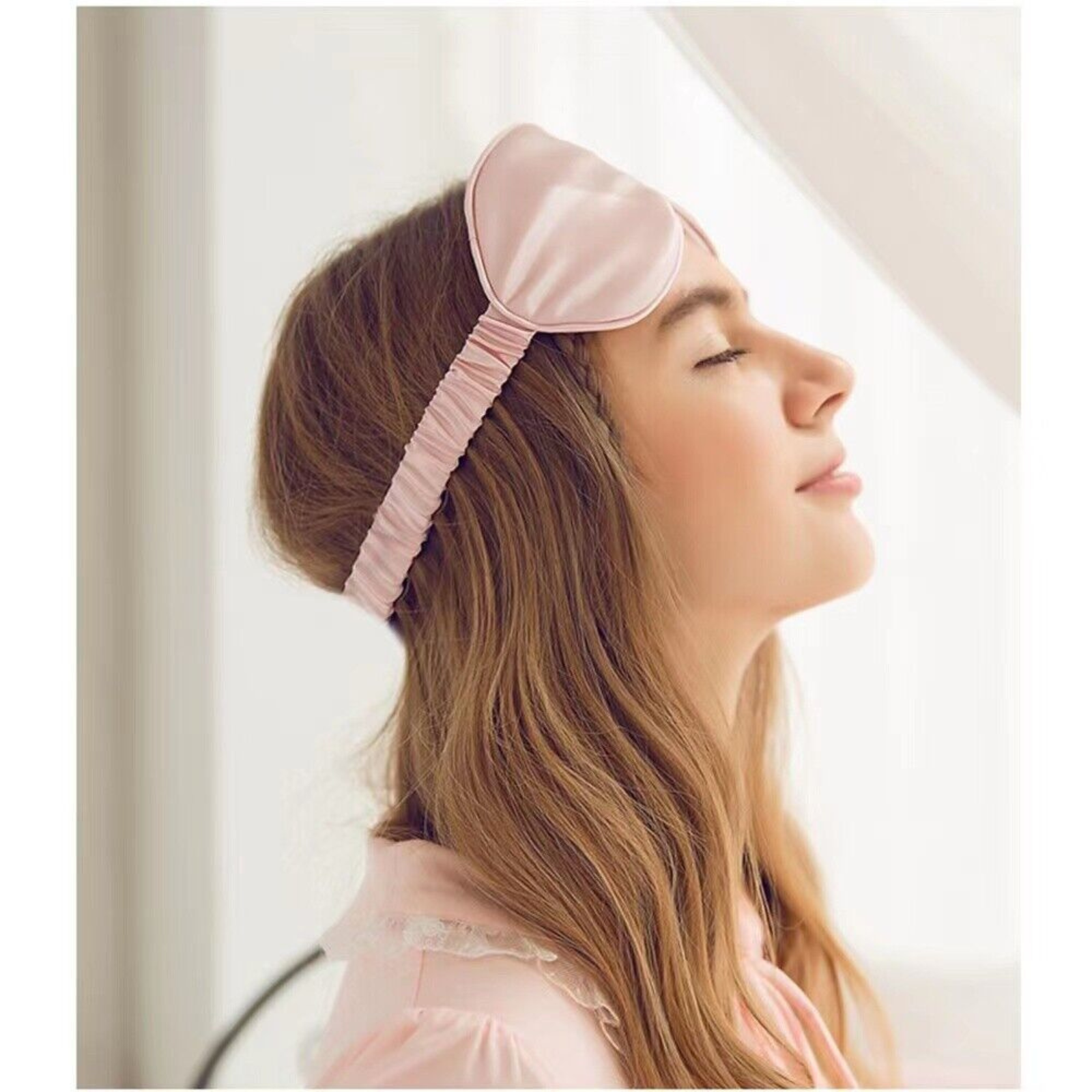 Sleep Eye Mask Cover Pure Soft Silk EyeShade Blindfold Light Shade Travel Relax