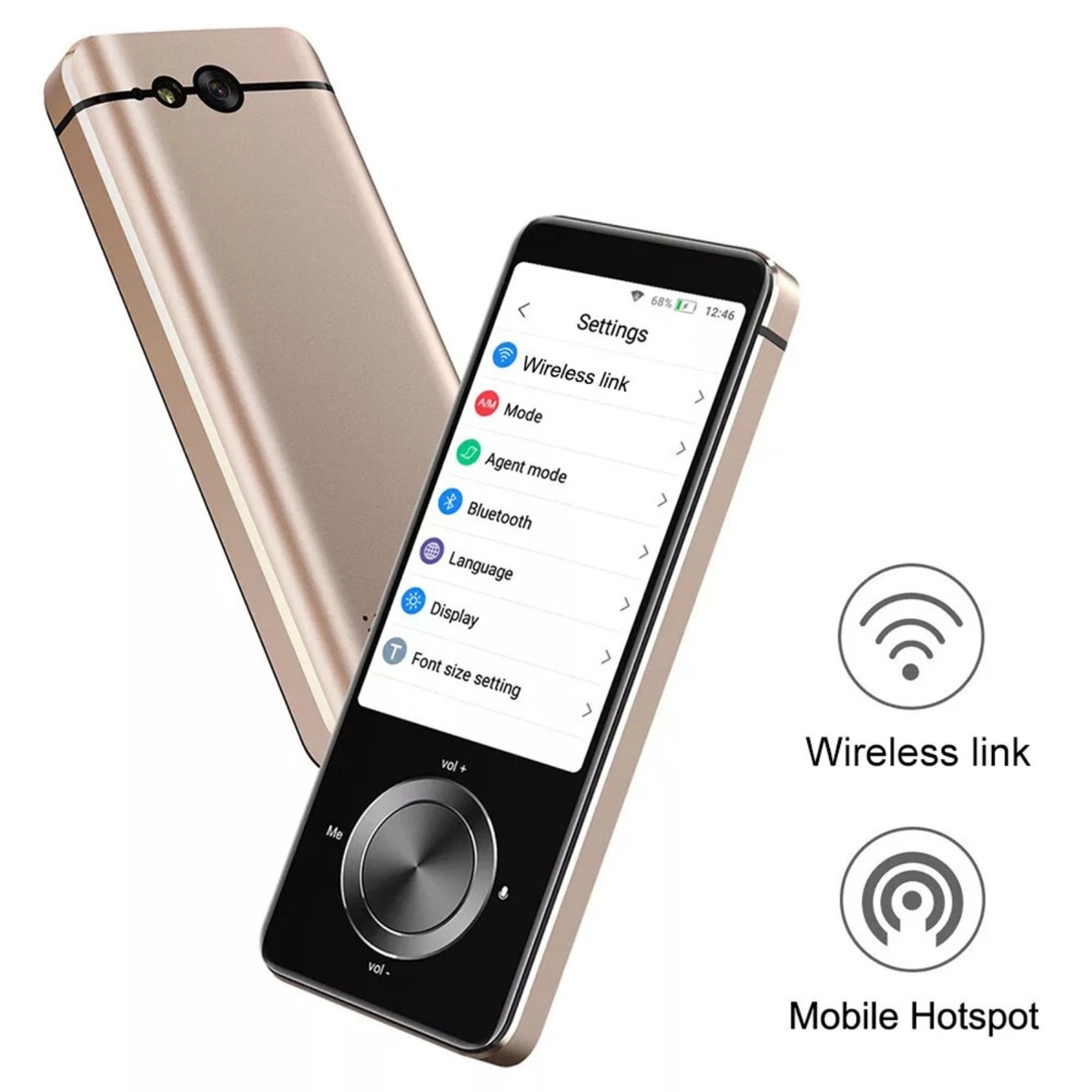 Gold Smart Translator WiFi Two Way Voice Device Supporting 137 Languages