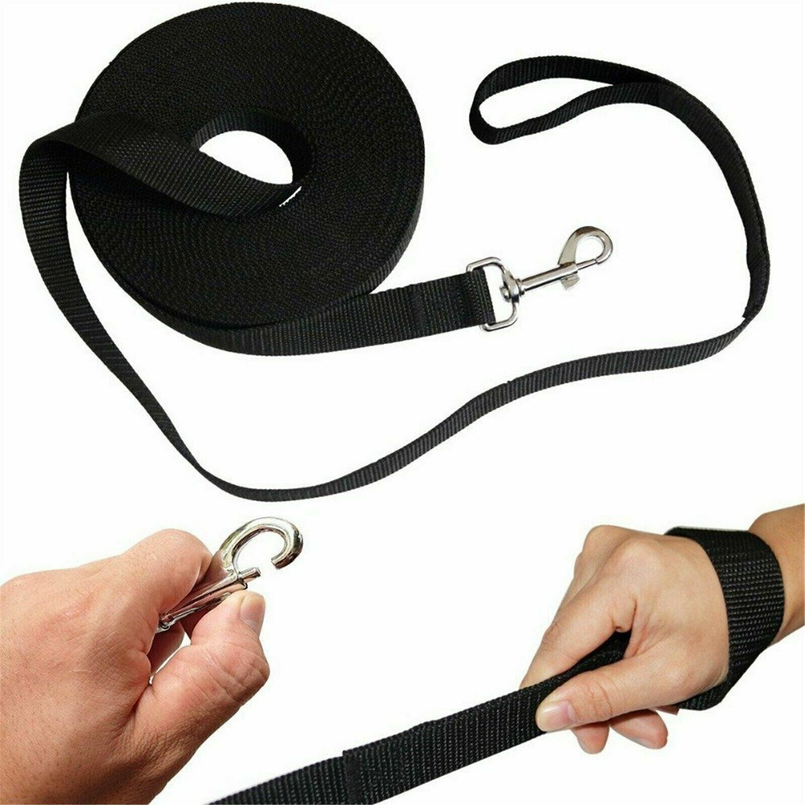 Pet Puppy Leash Recall Rope 15M Long Dog Training Nylon Obedience Slip