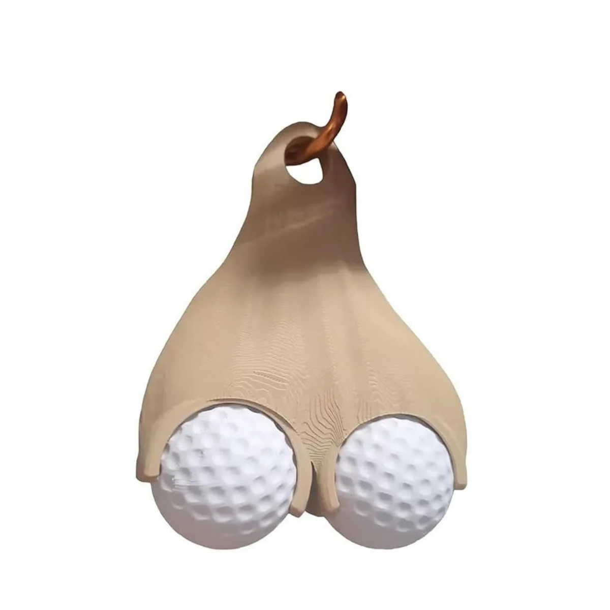 Golf Ball Carry Bag Golf Funny Accessories for Sports Light Brown