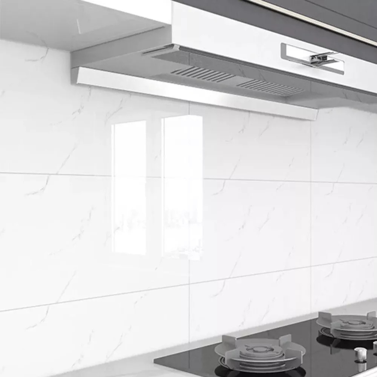 Floor Kitchen Bathroom Self-Adhesive Marble Tiles Sticker Stick On White 10x