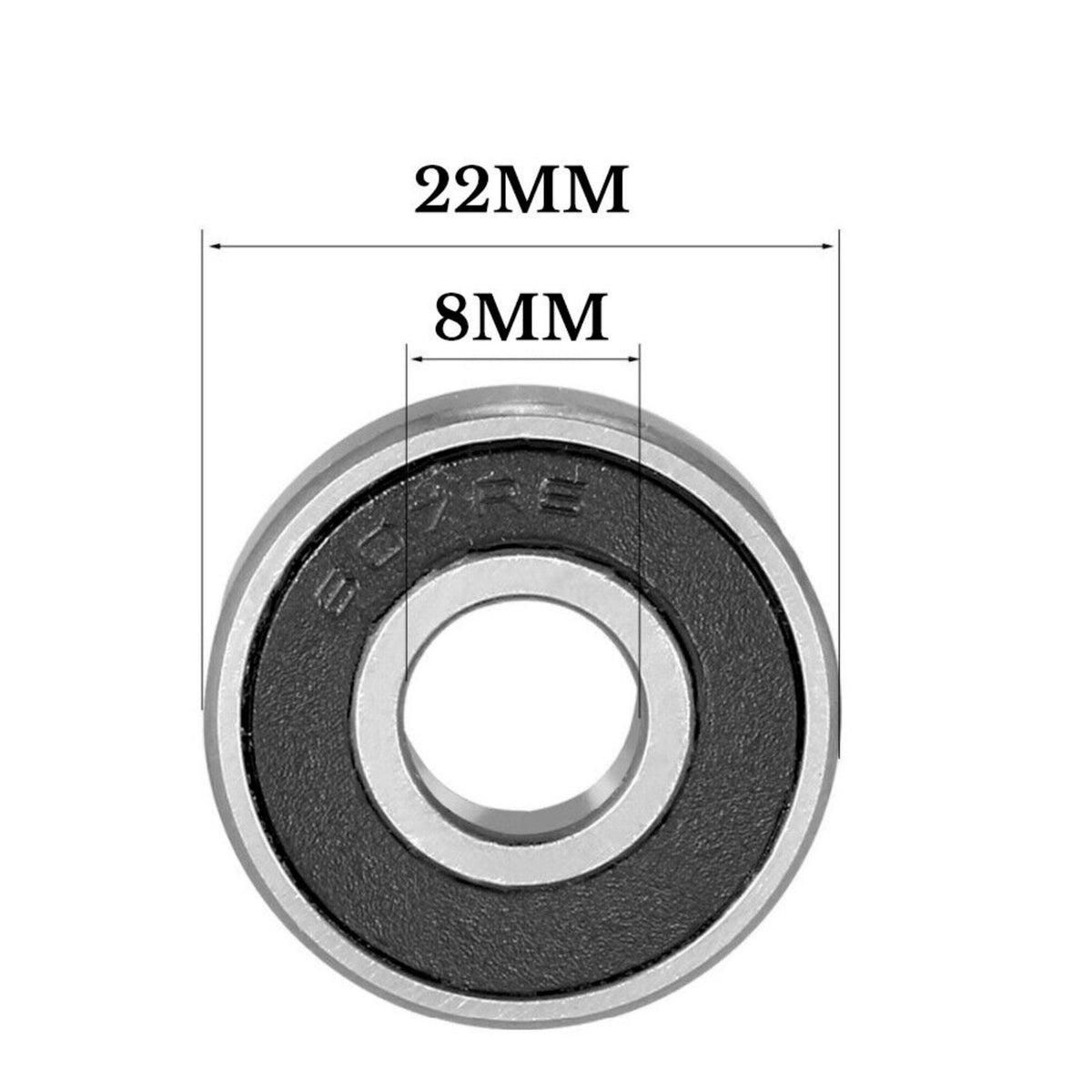 10pcs Longboard Skate Wheel 608rs Bearings Skateboard Scooter Roller Sealed Ball
