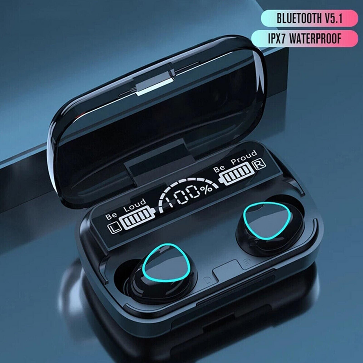 Waterproof LED Display Earphones 2023 TWS Bluetooth 5.1 Wireless Earbuds