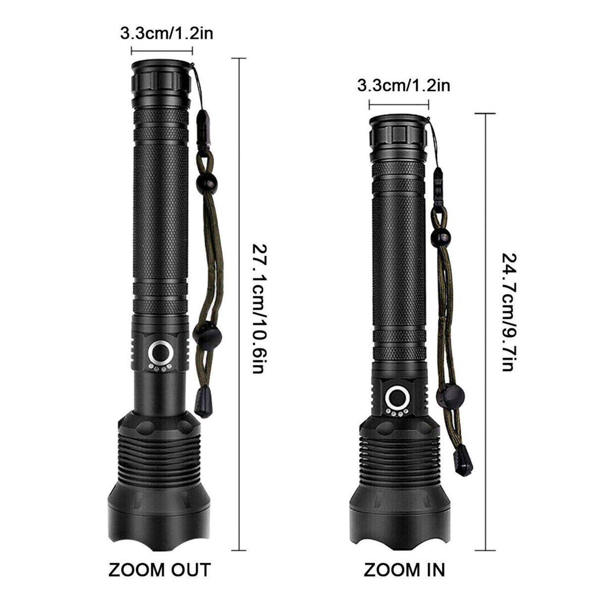 Rechargeable XHP90 LED Flashlight Most Powerful 2500000LM Tactical Lamp Torch