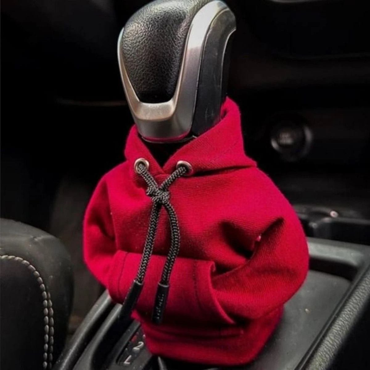 Sweatshirt Knob Gear Stick Protector Auto Car Gear Shift Knob Cover Hoodie Red