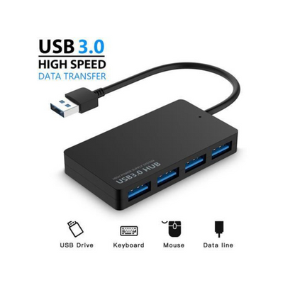 High Speed Smart Compact 4 Port USB 3.0 Hub Multi Expansion Splitter Slim