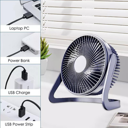 360° USB Fan Portable Desk Fan 8Inch USB Powerful Silent Cooling