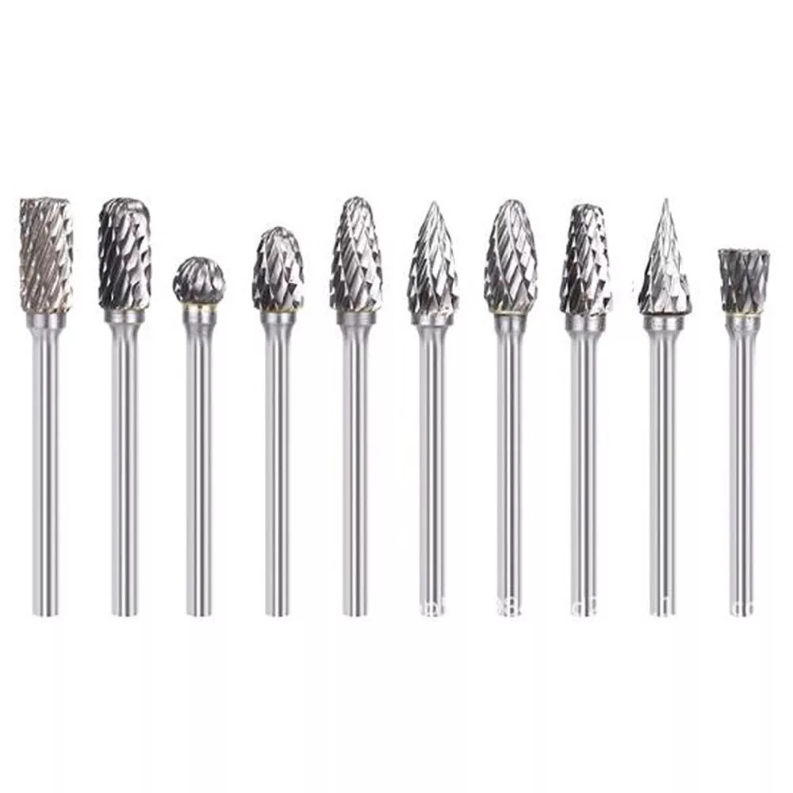 Dremel Accessories Tool Rotary Burrs Bit 10x Tungsten Steel Solid Carbide