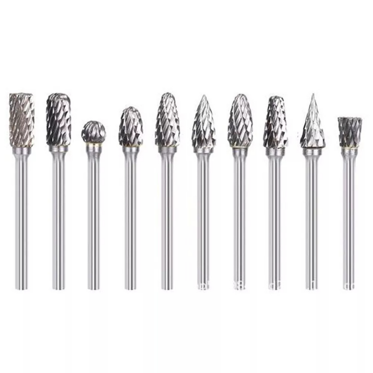 Dremel Accessories Tool Rotary Burrs Bit 10x Tungsten Steel Solid Carbide