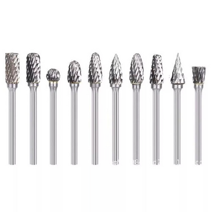 Dremel Accessories Tool Rotary Burrs Bit 10x Tungsten Steel Solid Carbide