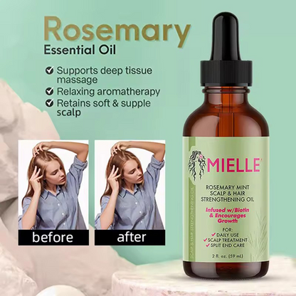 Hair Strengthening Oil Organic Mielle Rosemary Mint Scalp 59ml 57g (2oz)