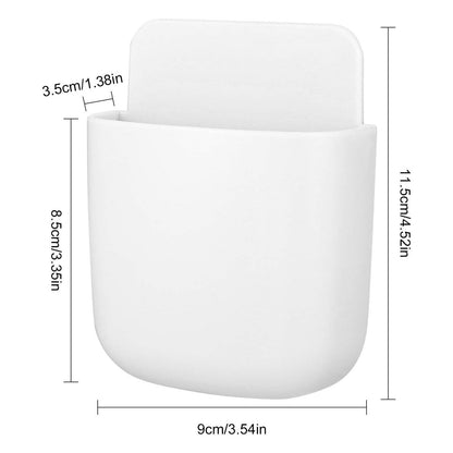 TV Wall Mounted Organizer Remote Control Storage Box 2pcs White Case