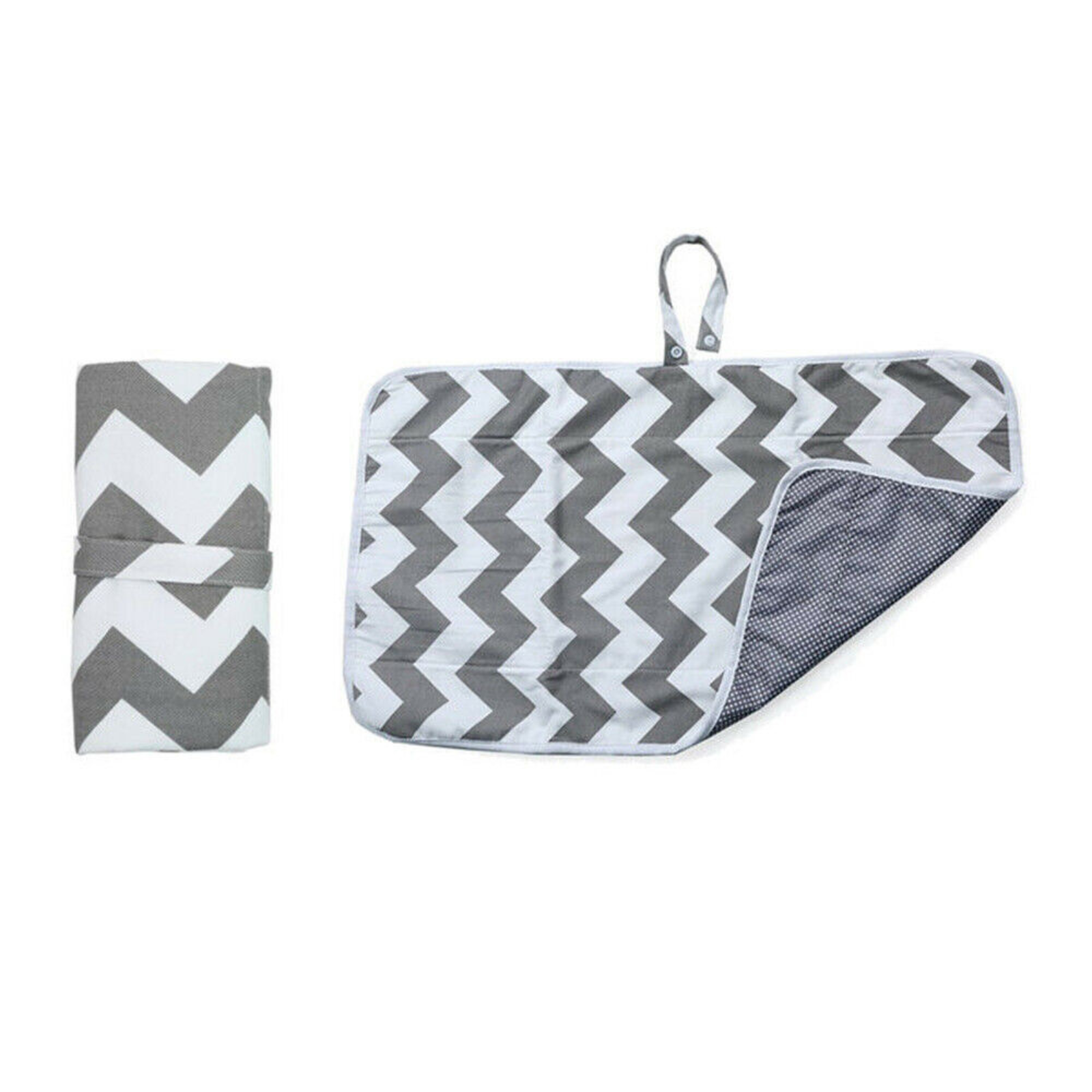 Portable Waterproof Reusable Change Mat Nappy Diaper Wave Ash Pram Bag