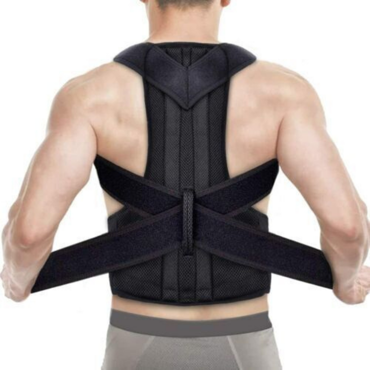 Posture Corrector Lumbar Brace Back Support Shoulder Belt Pain Relief ...