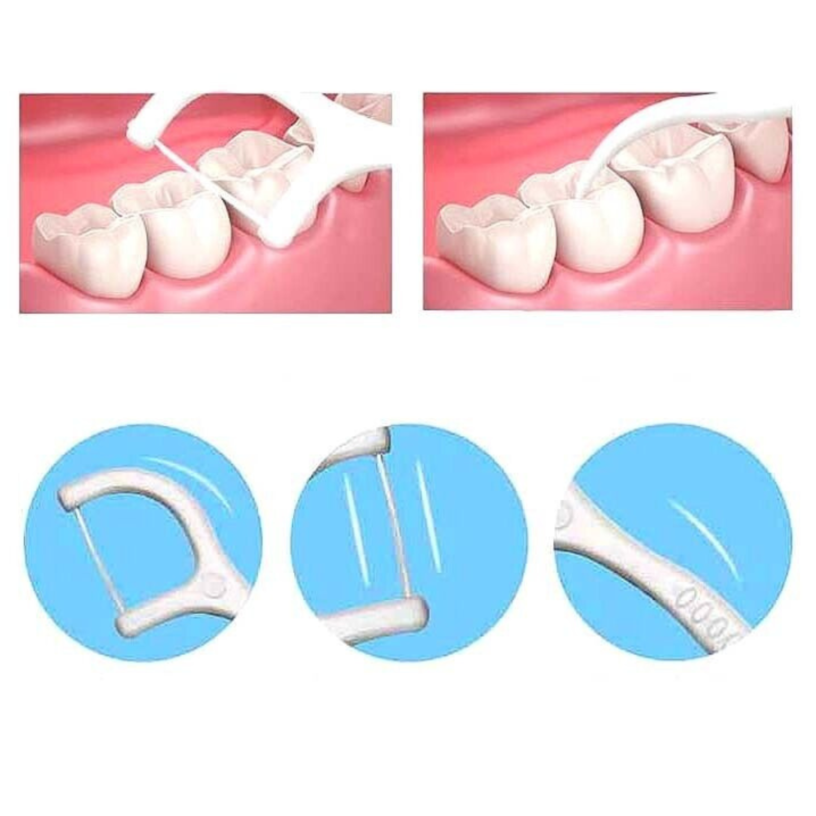 2x Pack Healthy Toothpicks Stick Care Tooth Clean Oral Floss Picks Dental Teeth