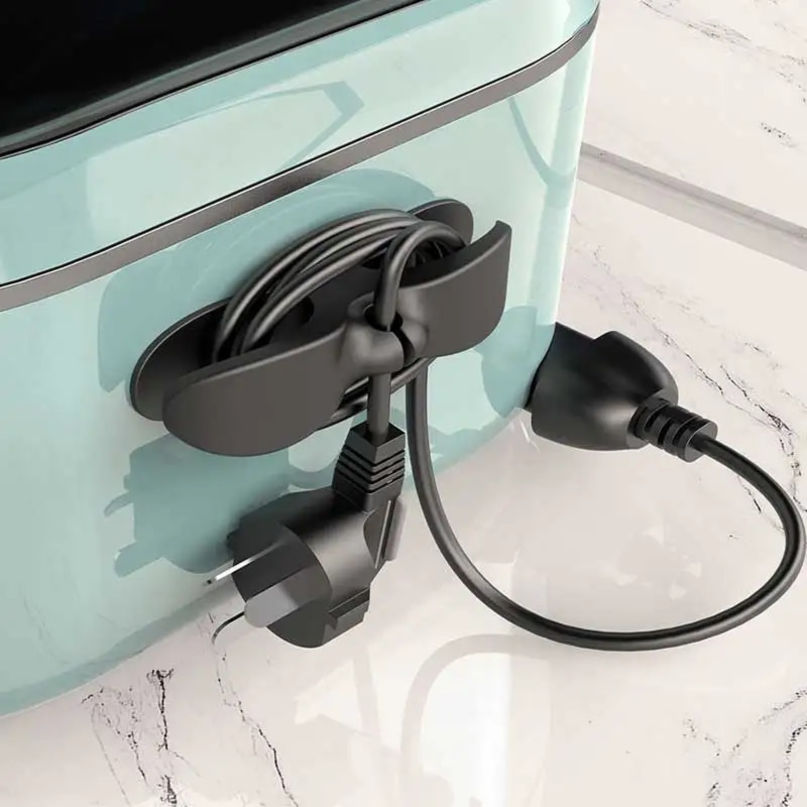 Kitchen Appliances Black Cord Organizer 6PCS Winder Cord Holder  Wrap Home