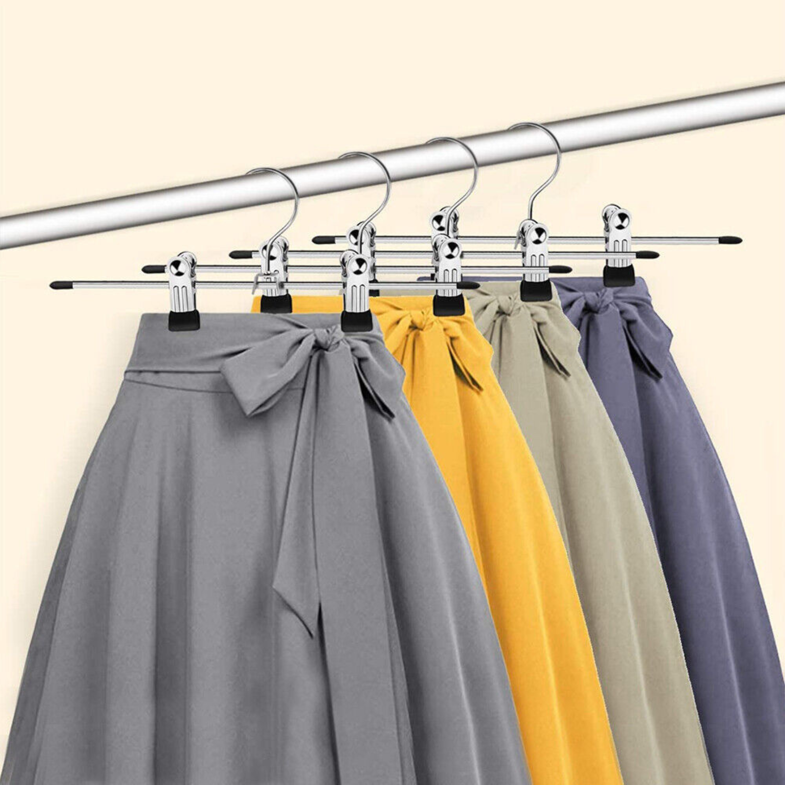 Clothing Coat Hanger  Metal Clip Hangers Trouser Skirt Coat Bulk Clothes