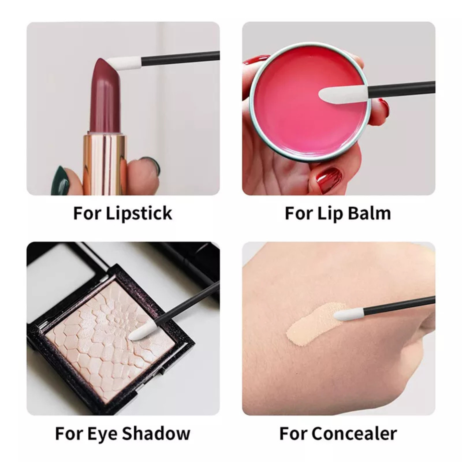 Lipstick Applicator Brushes Lip Wands Gloss Disposable Lip Brush 50x