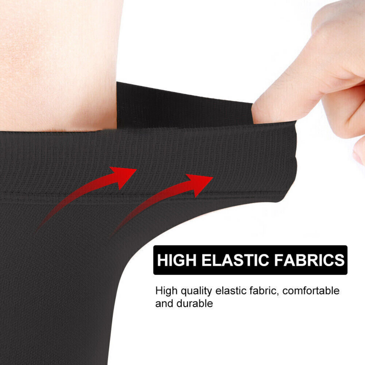 Black Foot Support Sleeve Relieve Compression Socks Leg Calf Varicose Stockings