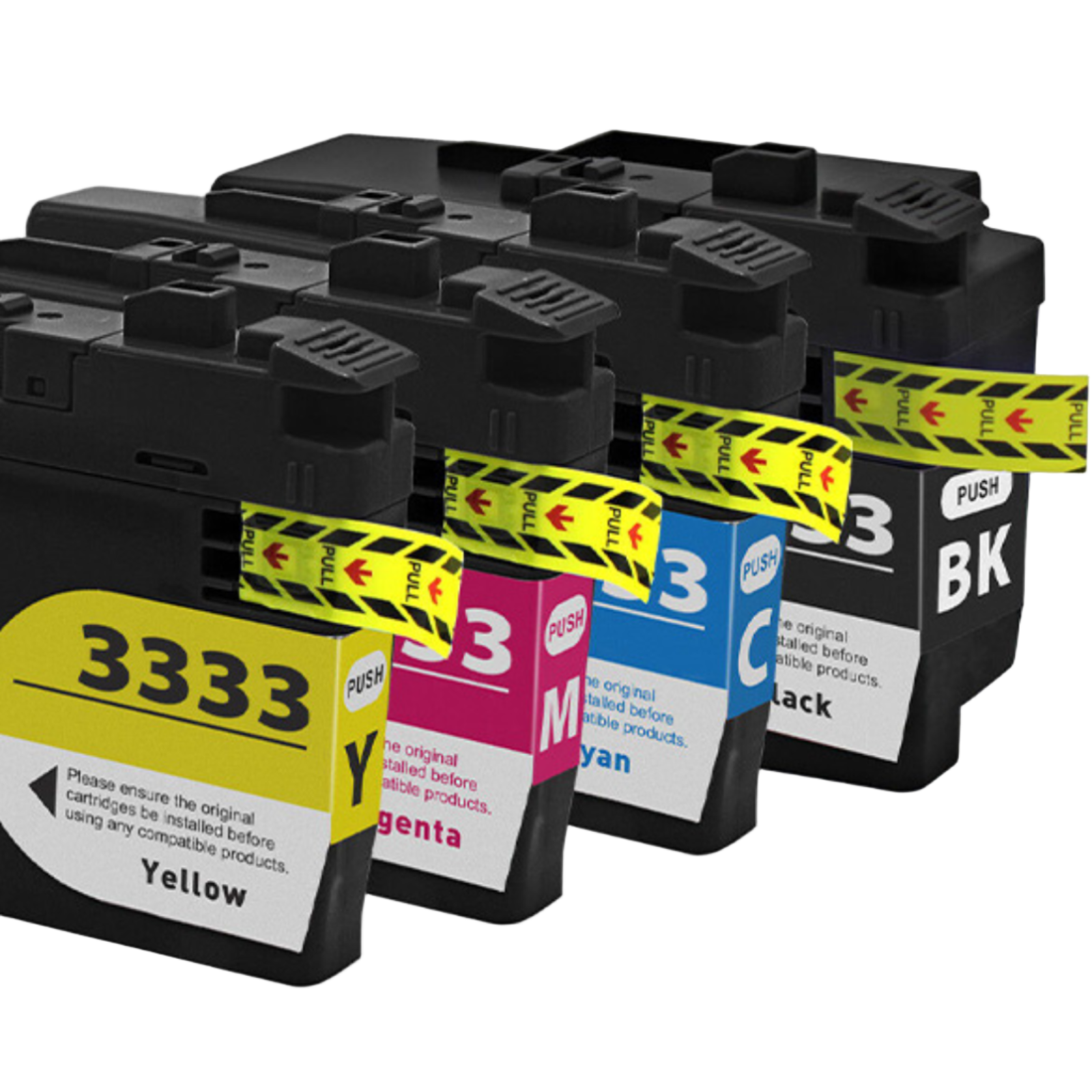 Brother LC-3333 Compatible Ink Cartridge High Yield Combo 4 Pack