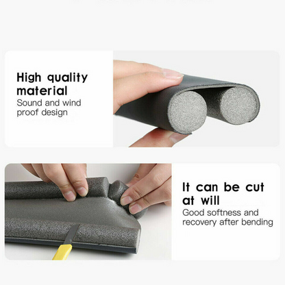 Threshold Seal Draft Stopper Grey  Sealing Strip Guard Wind Dust Flexible Door