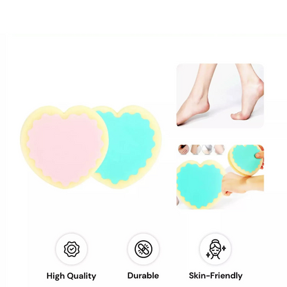 2pcs Heart Shape Sponge Magic Painless Hair Removal Depilation