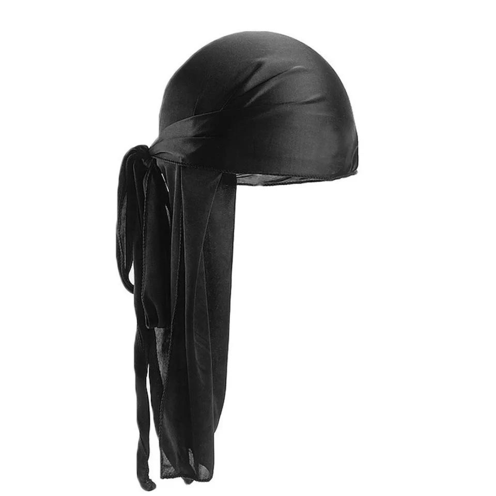Men Women Black Durag Headwear Silk Unisex Bandana Soft Fashion Cap Wrap