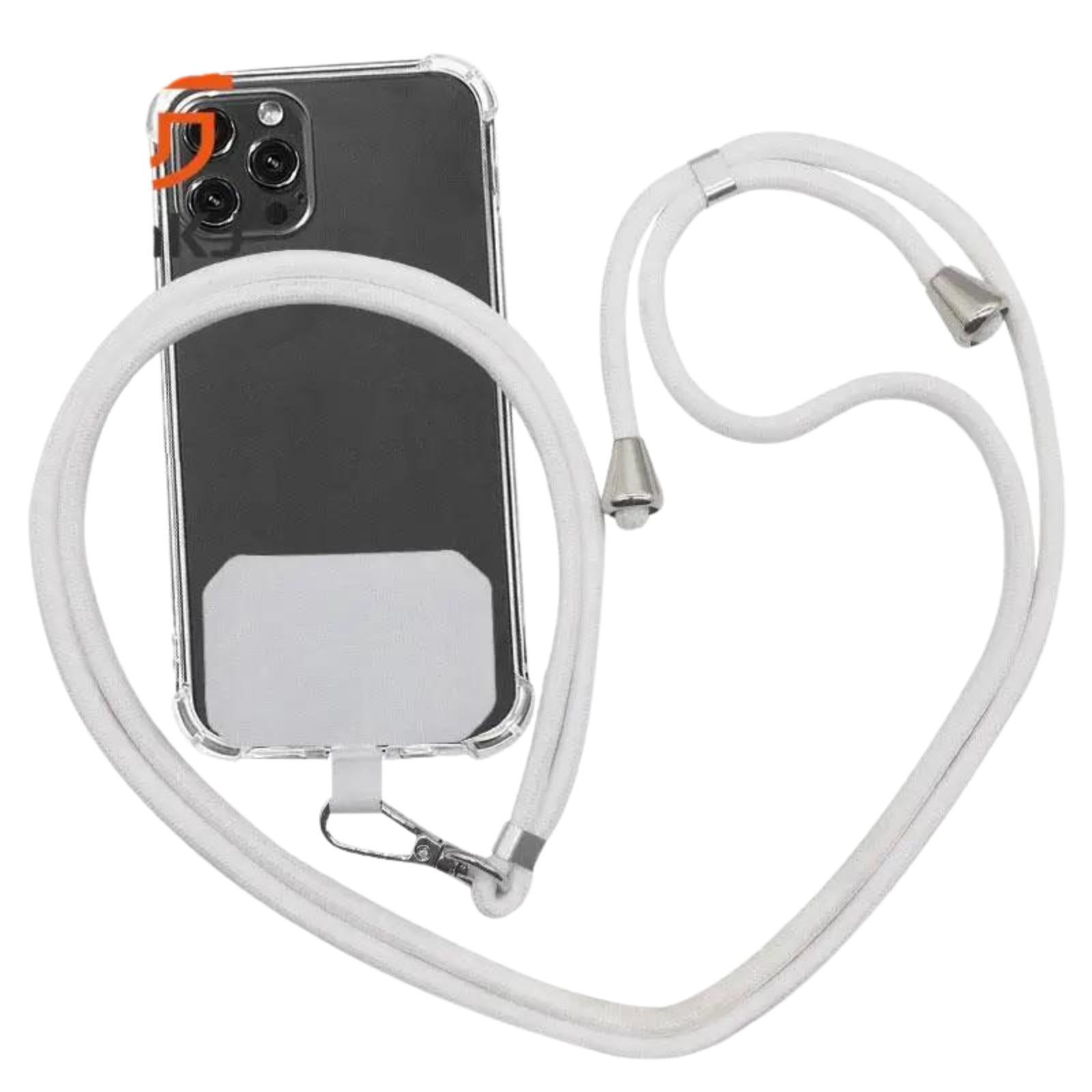 Adjustable Hanging Neck Strap With Patch Fashion White Universal Phone Lanyard