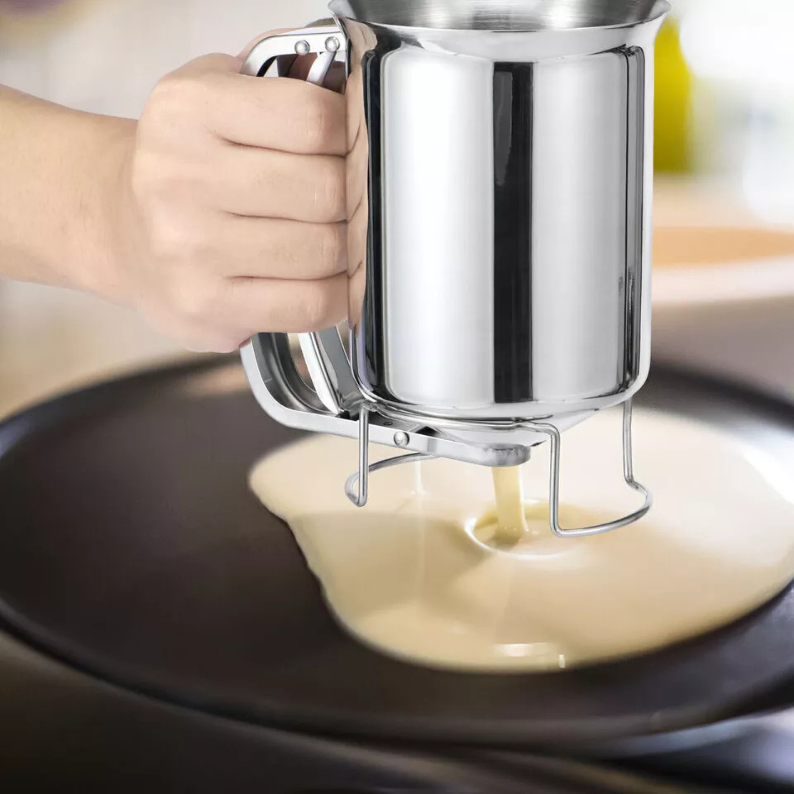 Funnel Dough Pancake Waffle Batter Stainless Steel Donut Cupcake Dispenser Tool