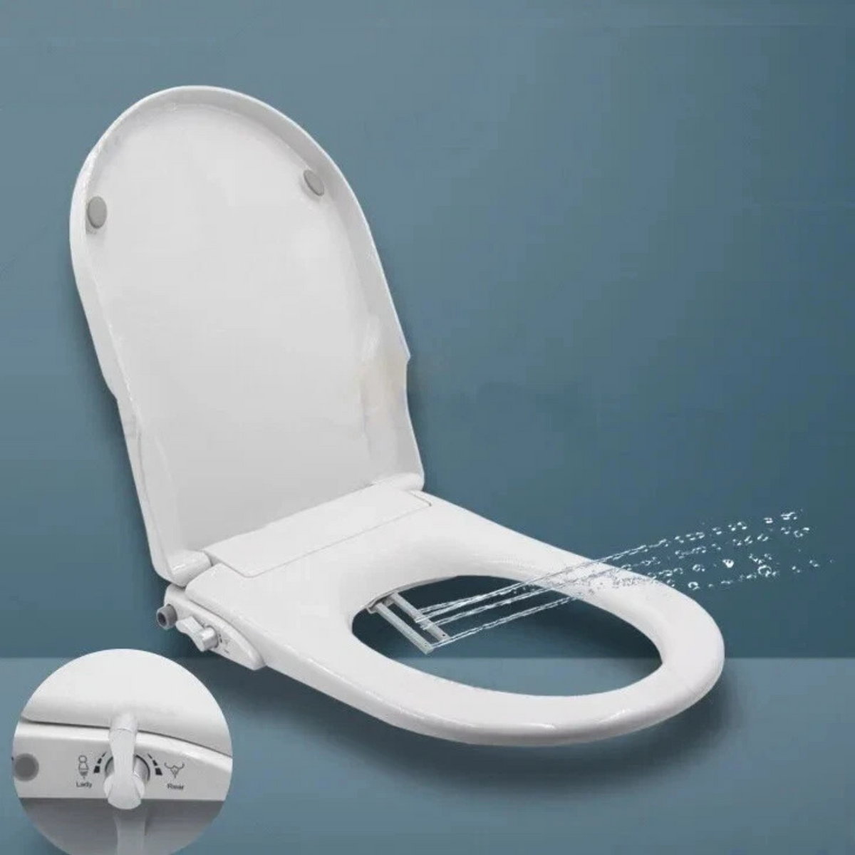 Toilet Seat Bidet Non Electric With Cover Durable Comfortable D U Shape