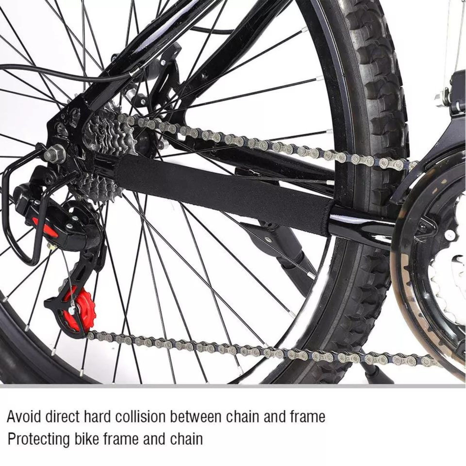 Stay Protective Guard Protector Cover Chain 2 Black Bike Bicycle Chainstay