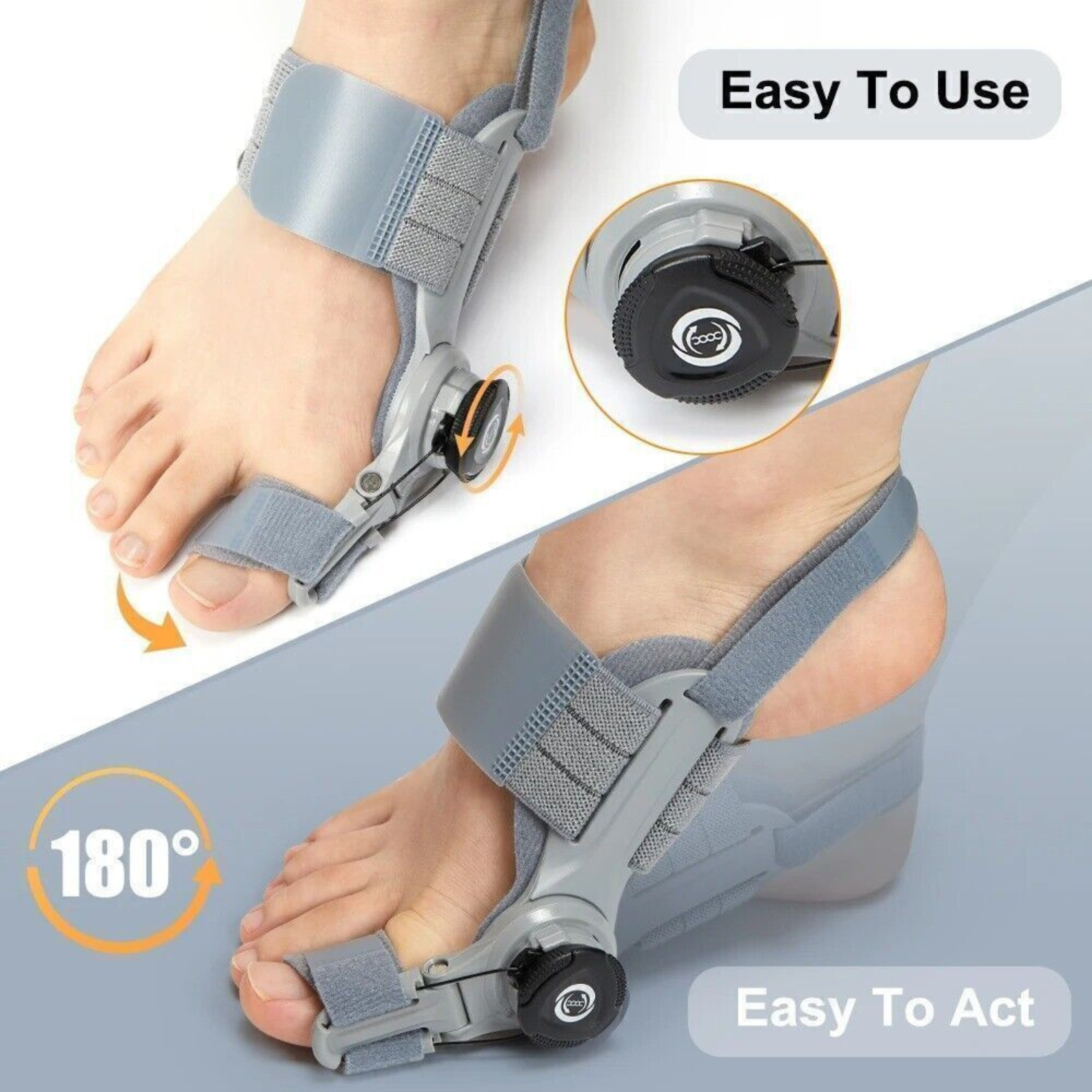 Adjustable Knob Orthopedic Foot Pain Relief Bunion Corrector Toe Straightener G