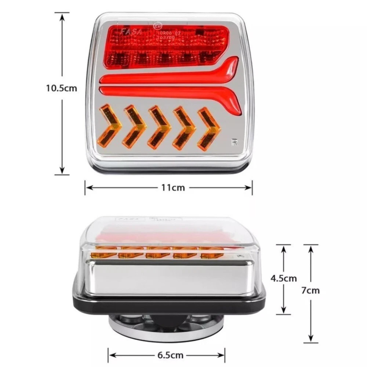 Trailer Rear Lights Magnetic LED Wireless USB Tail Lights kit