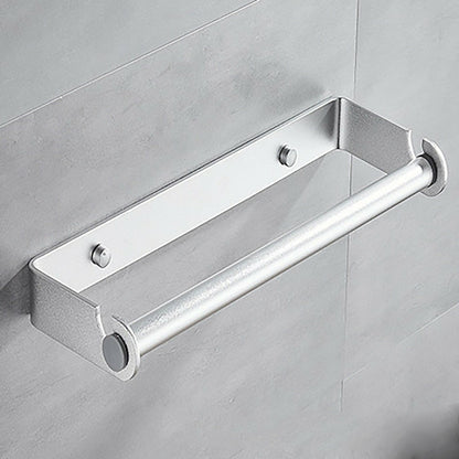 Aluminum Wall Mount Rack Bathroom Paper Towel Holder Silver
