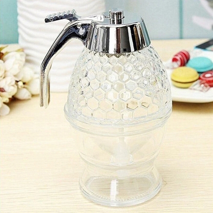 Bee Hive Dispenser Jar Stand Pot for Easy Syrup Honey Pouring with Use