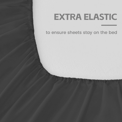 2200TC Single Fitted Sheet Set Hotel Ultra Soft Sheet & 2pcs Pillowcases