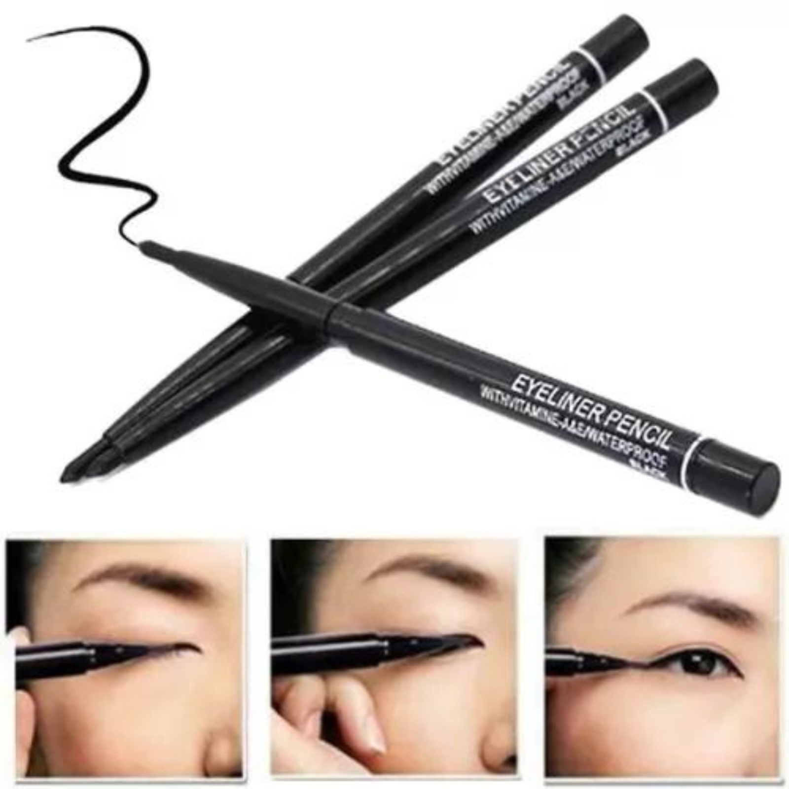 Twist Black Eye Liner Makeup Waterproof Retractable Twister NEW EYELINER Pencil